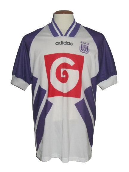 RSC Anderlecht 1994/1995 Home Football Jersey Adidas Soccer Shirt Size Mens  S