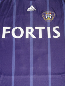 RSC Anderlecht 2008-09 Home shirt MATCH ISSUE/WORN #21 Tom De Sutter