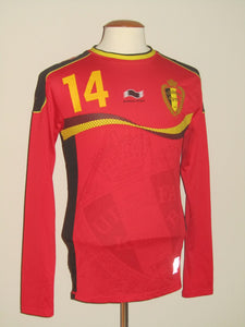 Rode Duivels 2012-13 Qualifiers Home shirt L/S M #14