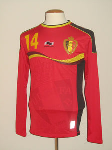 Rode Duivels 2012-13 Qualifiers Home shirt L/S M #14