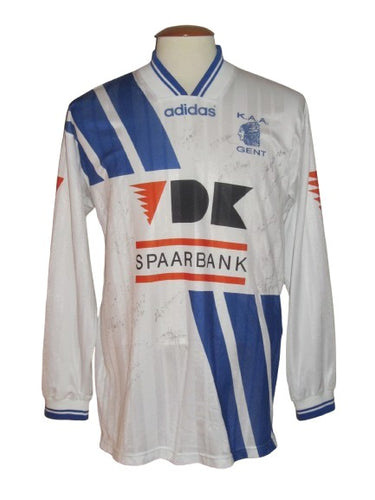 KAA Gent 1994-95 Home shirt L/S L *signed*