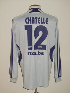 RSC Anderlecht 2007-08 Away shirt L #12 Thomas Chatelle *signed*