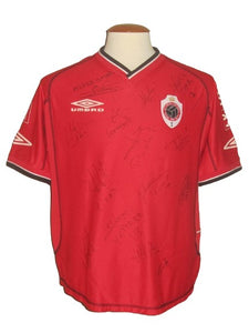 Royal Antwerp FC 2001-02 Away shirt MATCH ISSUE/WORN #15 Justice Christopher *signed*