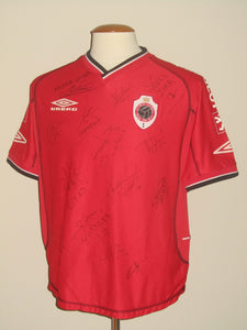 Royal Antwerp FC 2001-02 Away shirt MATCH ISSUE/WORN #15 Justice Christopher *signed*