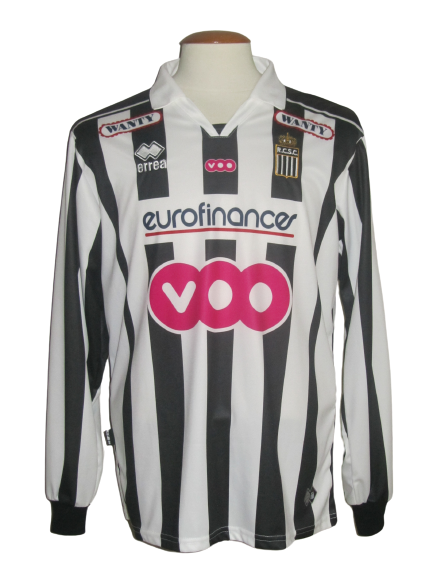 RCS Charleroi 2009-10 Home shirt L/S L *damaged*