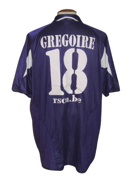 RSC Anderlecht 2004-05 Away shirt XL #18 Christophe Grégoire