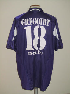 RSC Anderlecht 2004-05 Away shirt XL #18 Christophe Grégoire