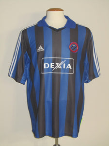 Club Brugge 2000-02 Home shirt MATCH ISSUE/WORN UEFA Cup #16 Hervé Nzelo-Lembi