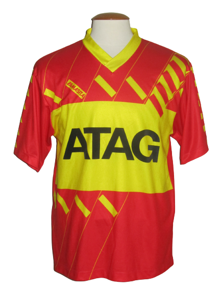 Germinal Ekeren 1990-91 Home shirt MATCH ISSUE/WORN #9 Simon Tahamata