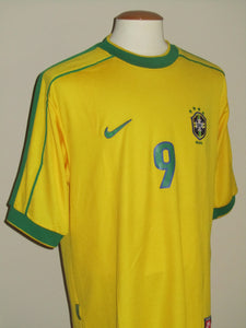 Brazil 1998 Home shirt L #9 Ronaldo