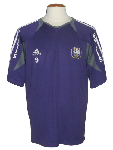 RSC Anderlecht 2004-05 Training shirt PLAYER ISSUE #9 Mbo Mpenza